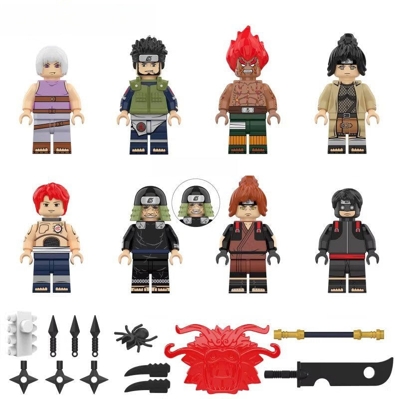 Naruto set of 8 Lego Anime Minifigures Custom Toys S7