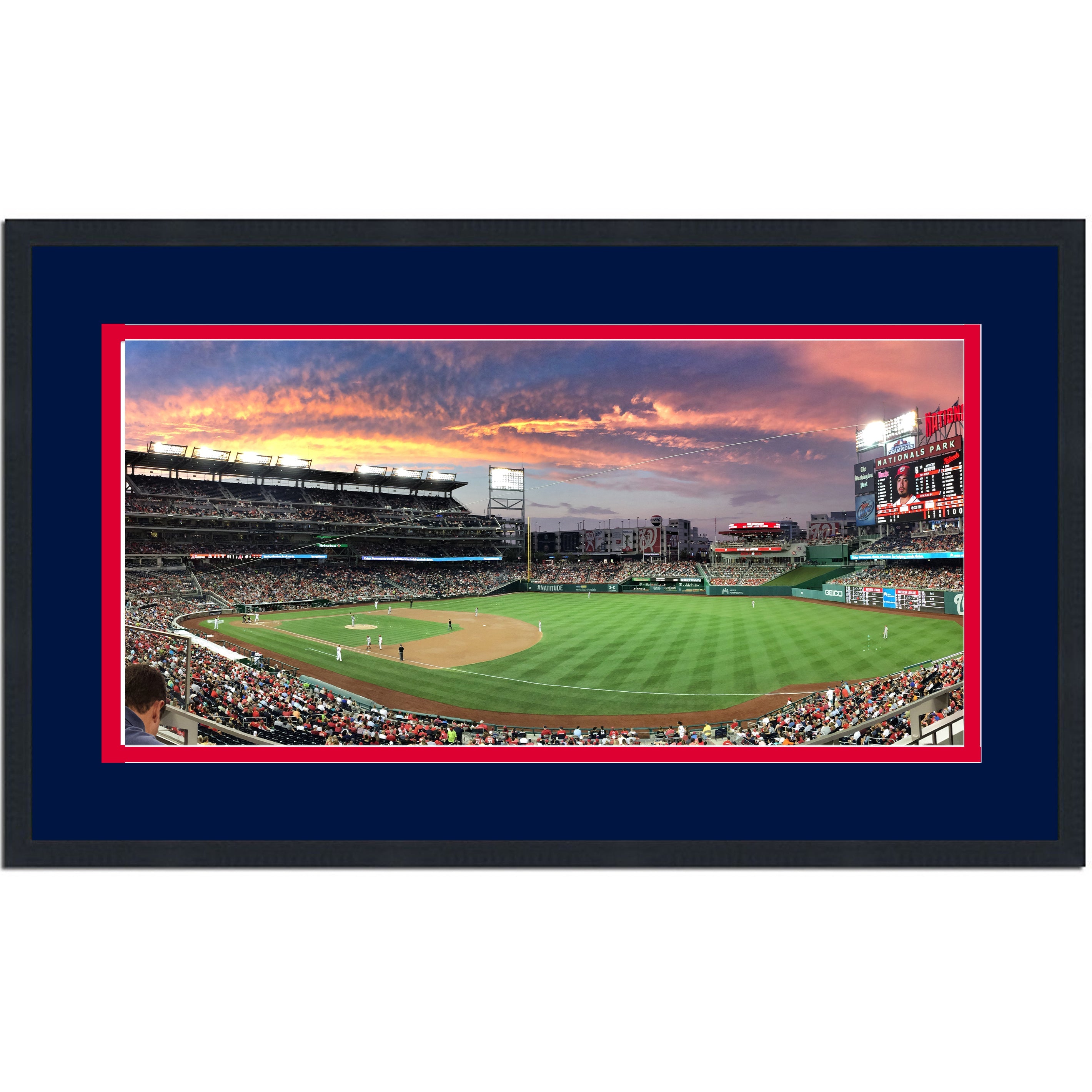Framed Nationals Park Washington Nationals MLB 16x24 Baseball Photo Professionally Matted