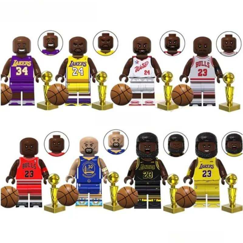 NBA set of 8 Basketball Minifigure Toy Sports Icons 1