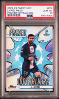Graded 2022 Topps Finest UCC Lionel Messi #PF9 Prized Footballers Soccer Card PSA 10 Gem Mint
