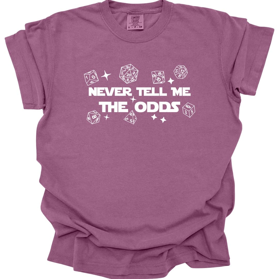 Never Tell Me The Odds D&D T-Shirt - Comfort Colors