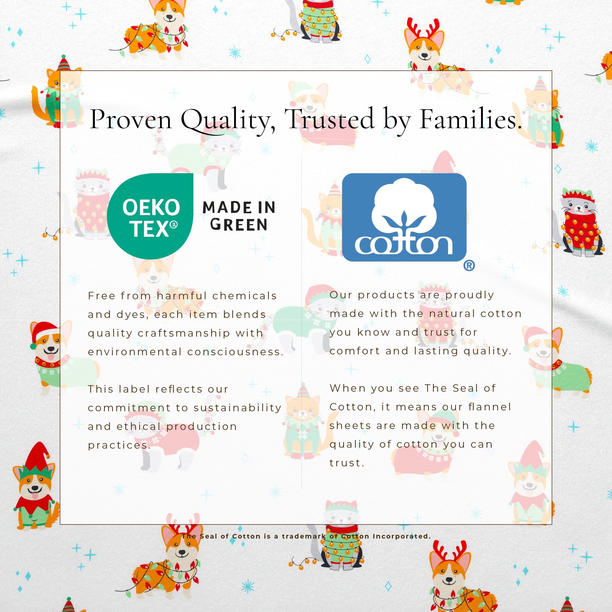 Turkish Cotton Christmas Flannel Sheet - Whittaker Collection