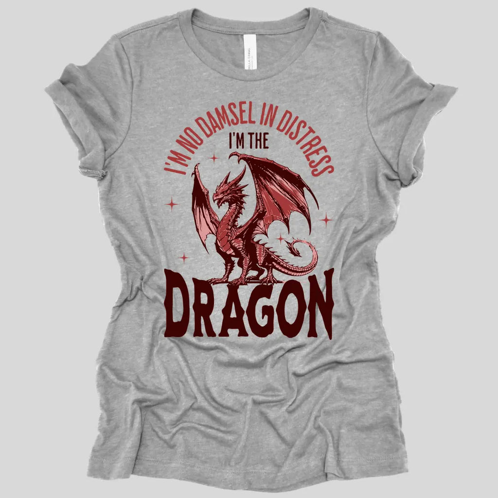 No Damsel In Distress Dragon Feminism Women's Shirt