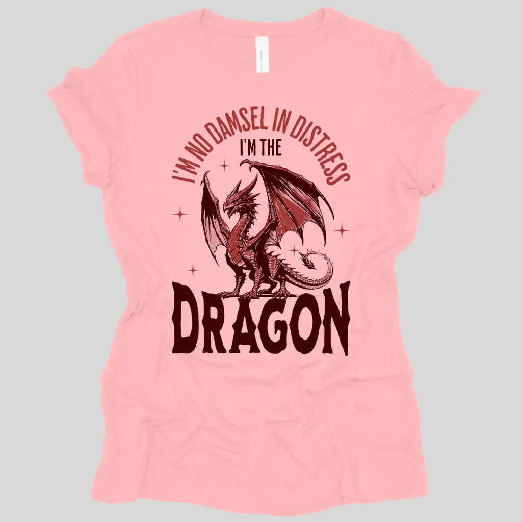 No Damsel In Distress Dragon Feminism Women's Shirt