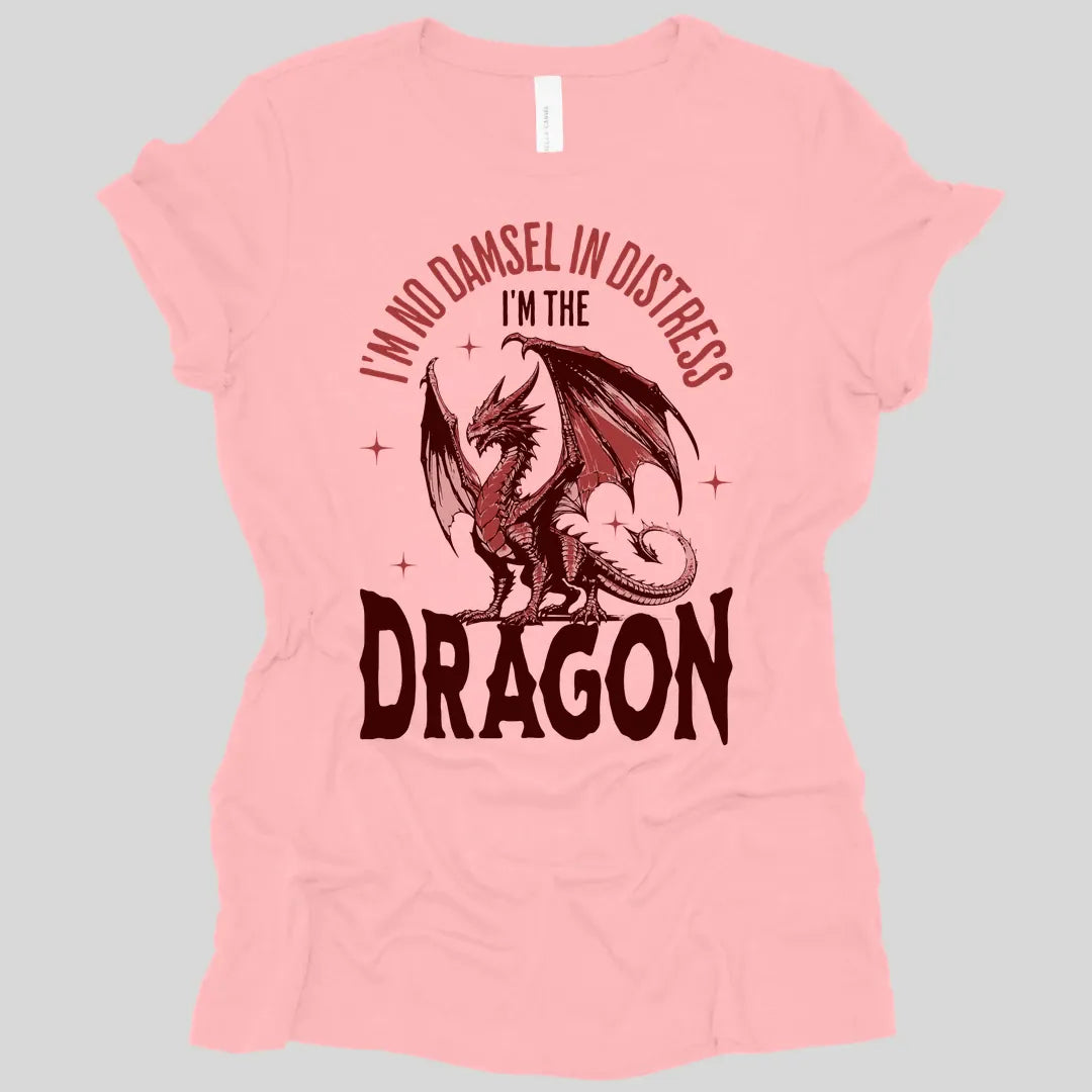 No Damsel In Distress Dragon Feminism Women's Shirt
