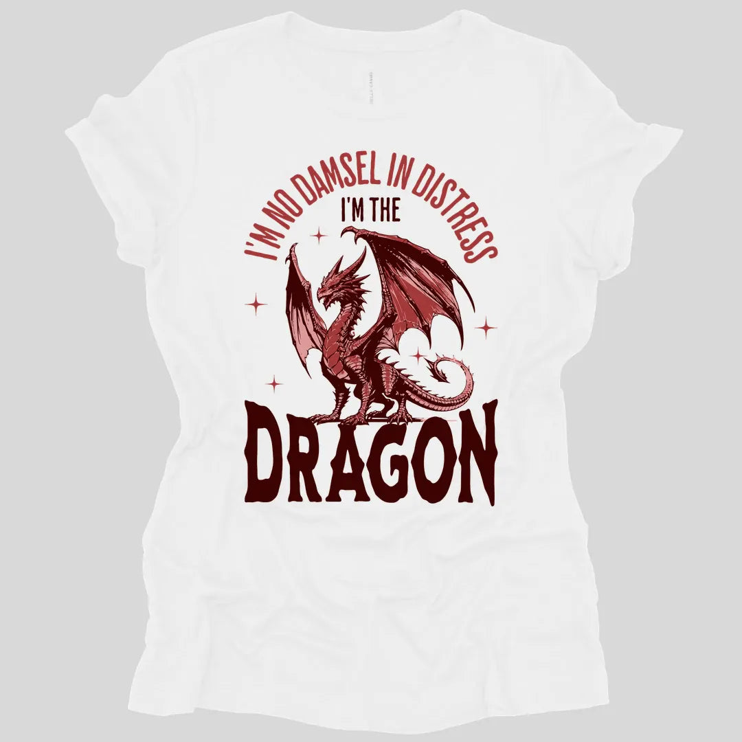 No Damsel In Distress Dragon Feminism Women's Shirt