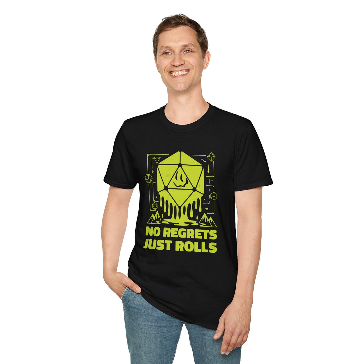 No Regrets Just Rolls D20 T-Shirt