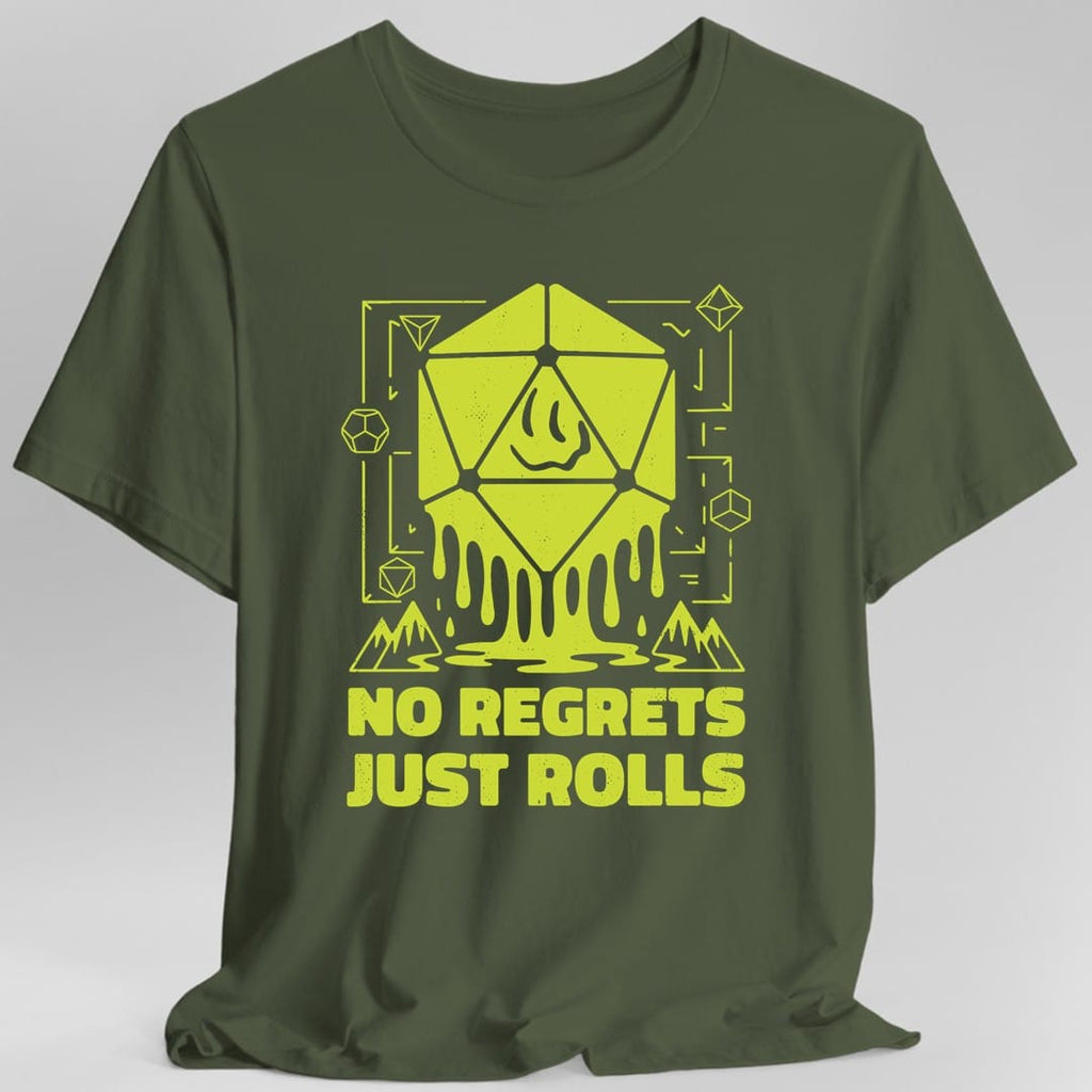 No Regrets Just Rolls D20 T-Shirt