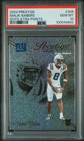 Graded 2024 Panini Prestige Malik Nabers #306 Dots Xtra Points Rookie RC Football Card PSA 10 Gem Mint