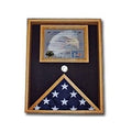 Flag and Document Display Case - Oak Material.