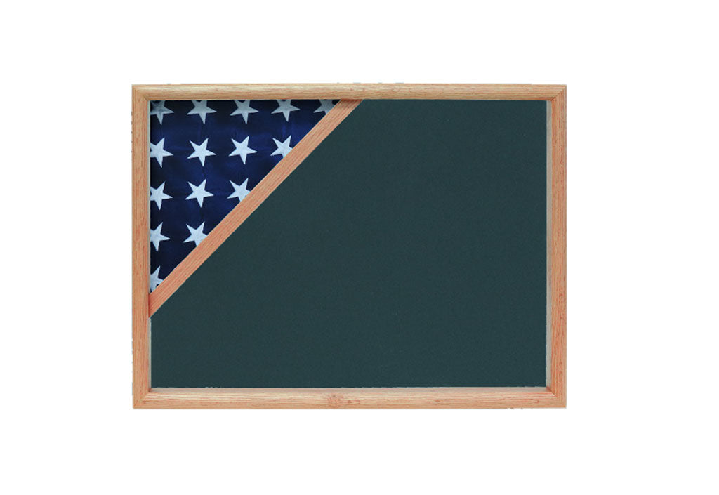 Shadow box for 3x5 flag, Wood  finish, Capitol Shadow box