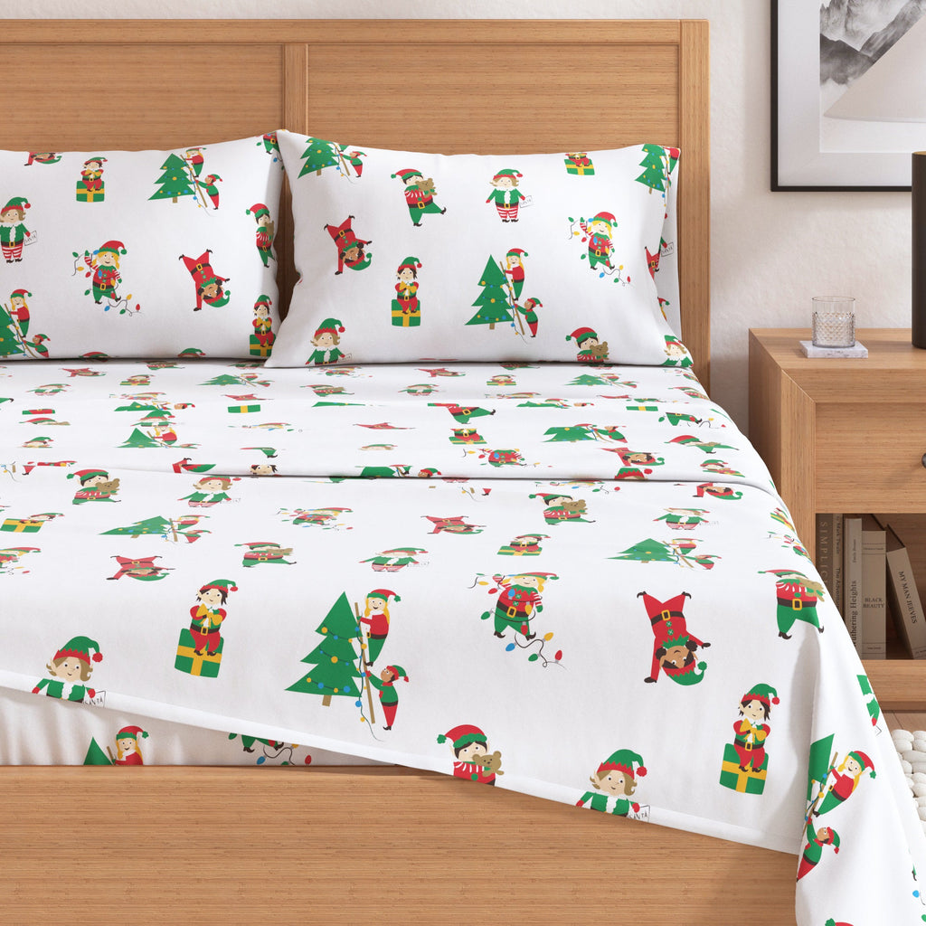 Turkish Cotton Christmas Flannel Sheet - Whittaker Collection