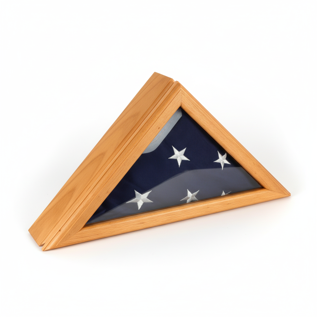 Flag Box, Flag Pedestal Box, Flag Boxes - Fit 3' x 5' flag ,Fit 5' x 9.5' Casket Flag.