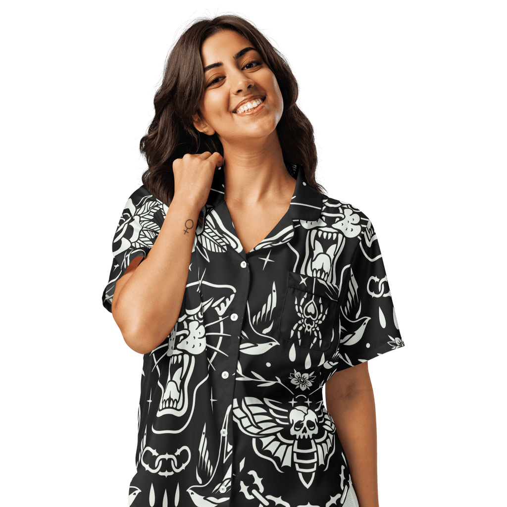 Old School Ink Silky Pajama Top