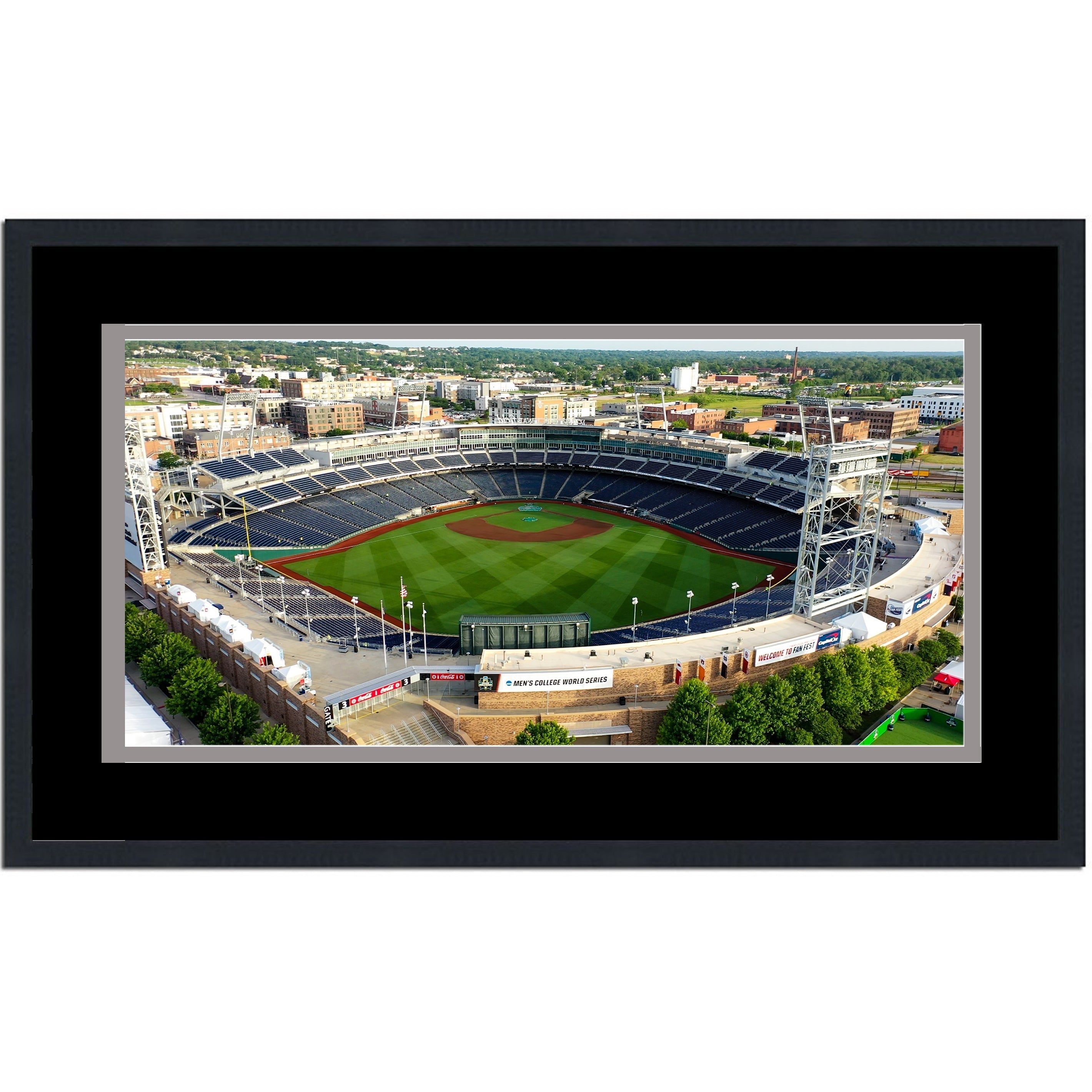Framed Charles Schwab Field Omaha College World Series 16x24 NCAA Baseball Photo Professionally Matted