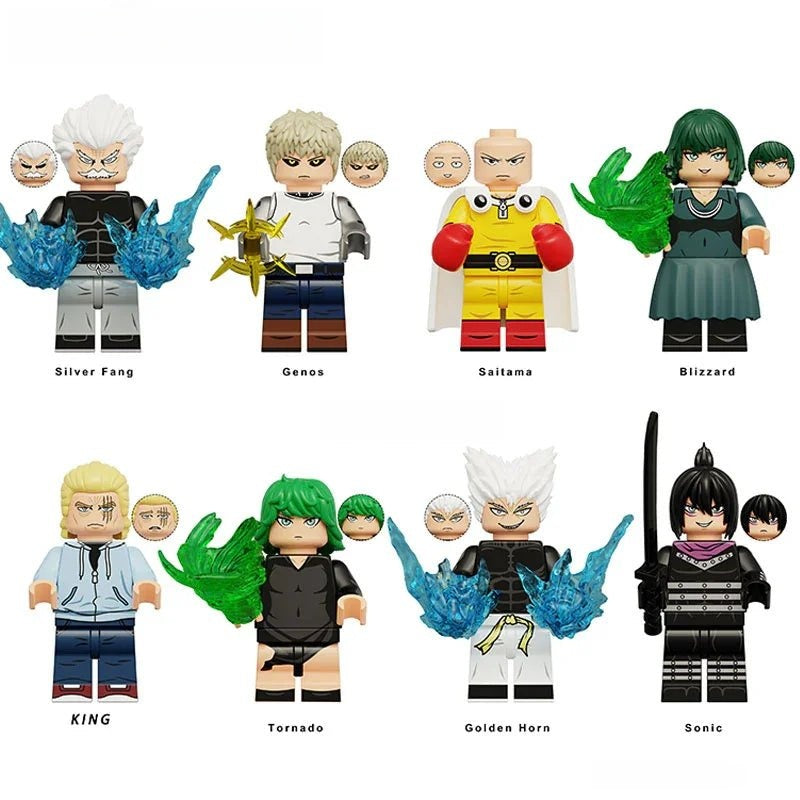One Punch Man Anime Set of 8 Minifigure Toy