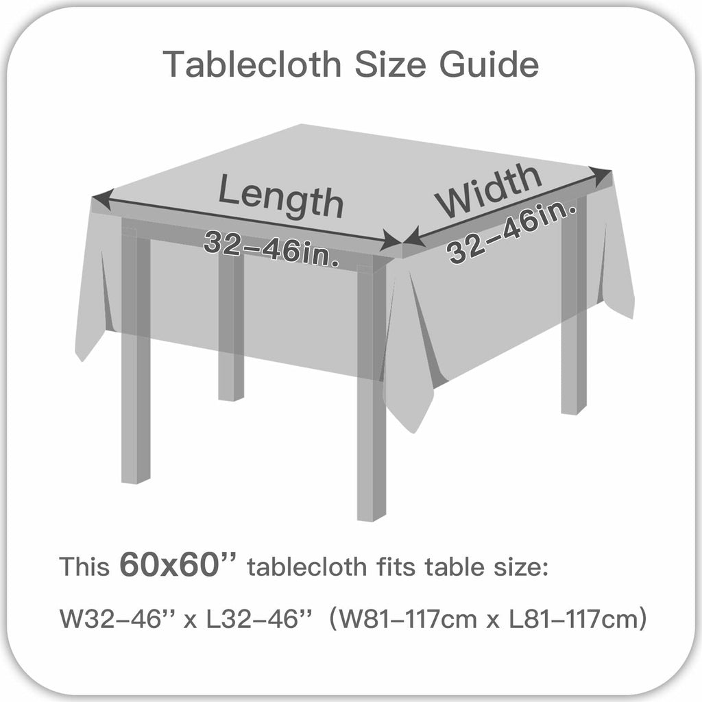 maxmill Jacquard Waterproof Spillproof Tablecloth 60x60 Turquoise