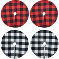 4 Pieces Christmas Tree Skirt Decoration 15" Mini Xmas Tree Skirt Set