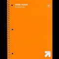 Up&up™ Spiral Notebook 1 Subject Wide Ruled 70 Pages Orange 3 Hole Punched