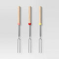 Sun Squad™ Extension Forks Warm Colorway Stainless Steel Wooden Handle