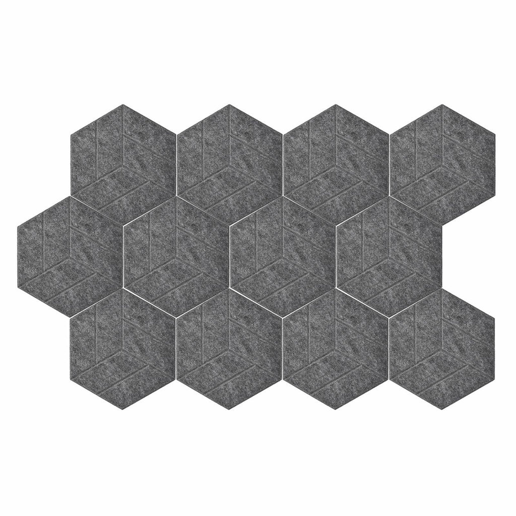 PATIKIL 12 Pack Acoustic Panels 12"x10" Self Adhesive Soundproof Wall Tiles