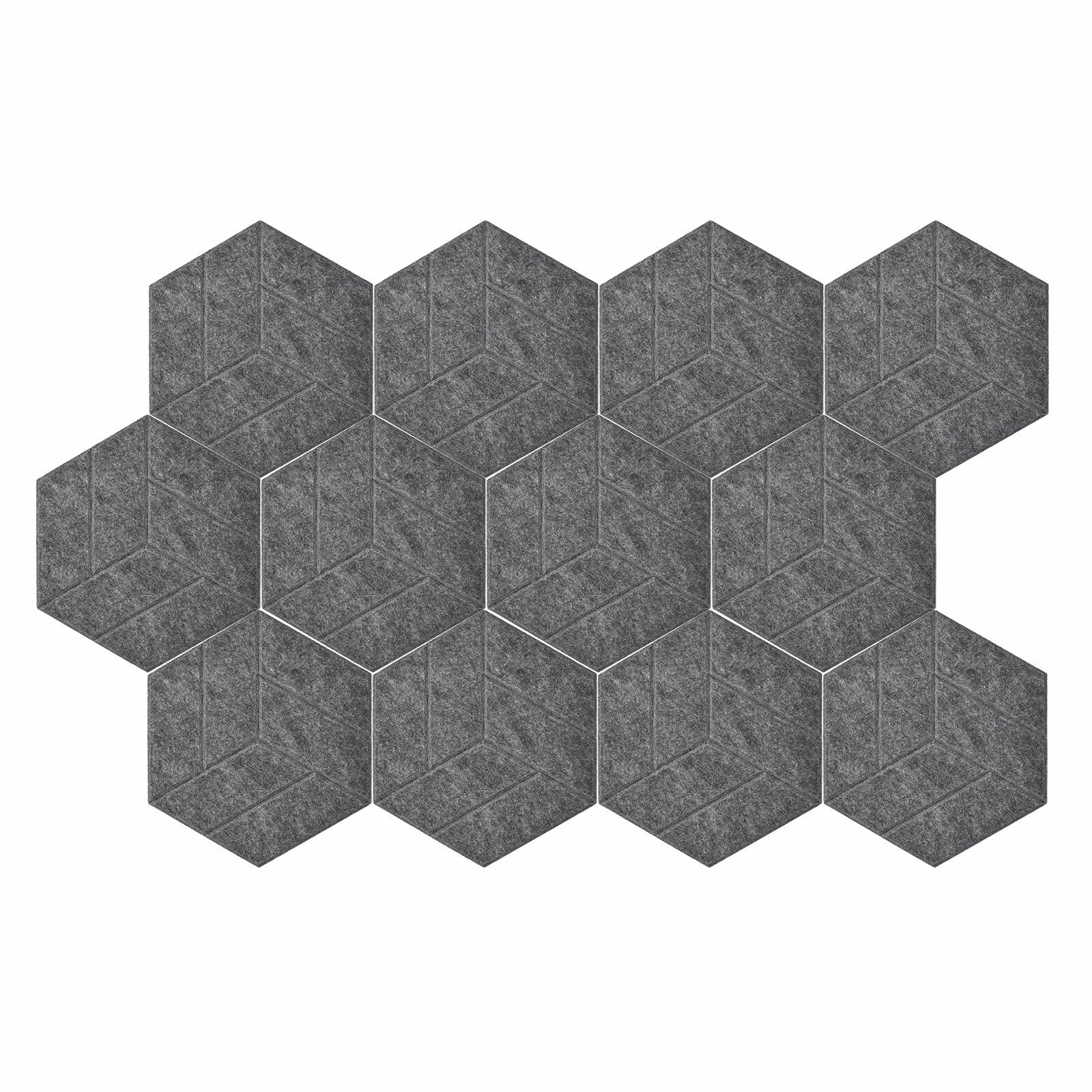 PATIKIL 12 Pack Acoustic Panels 12"x10" Self Adhesive Soundproof Wall Tiles