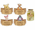 HOTIMO Pooh Drink Label Stickers Yellow