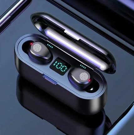 Generic Mini F9 TWS Bluetooth Earphones IPX5 Waterproof Touch Black
