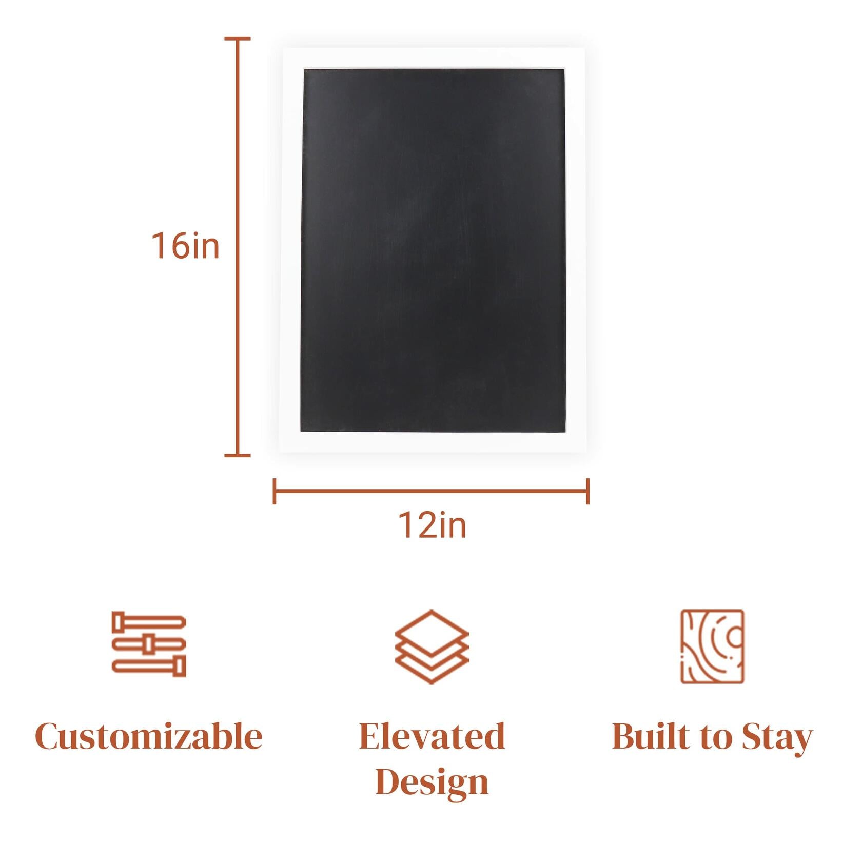 Stiles 16x12 Magnetic Letter Board Wooden Message Board Black Industrial