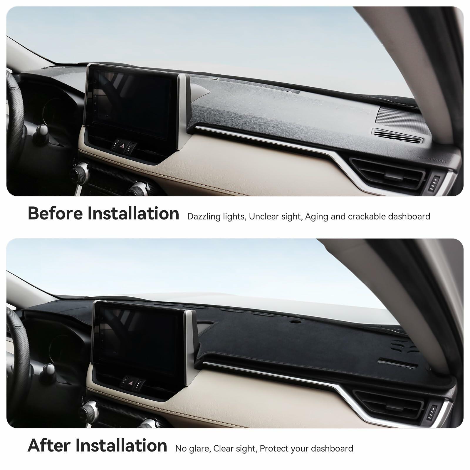 Bercicci Dash Cover Toyota RAV4 2019-2025 Hybrid PHEV Flannel Black
