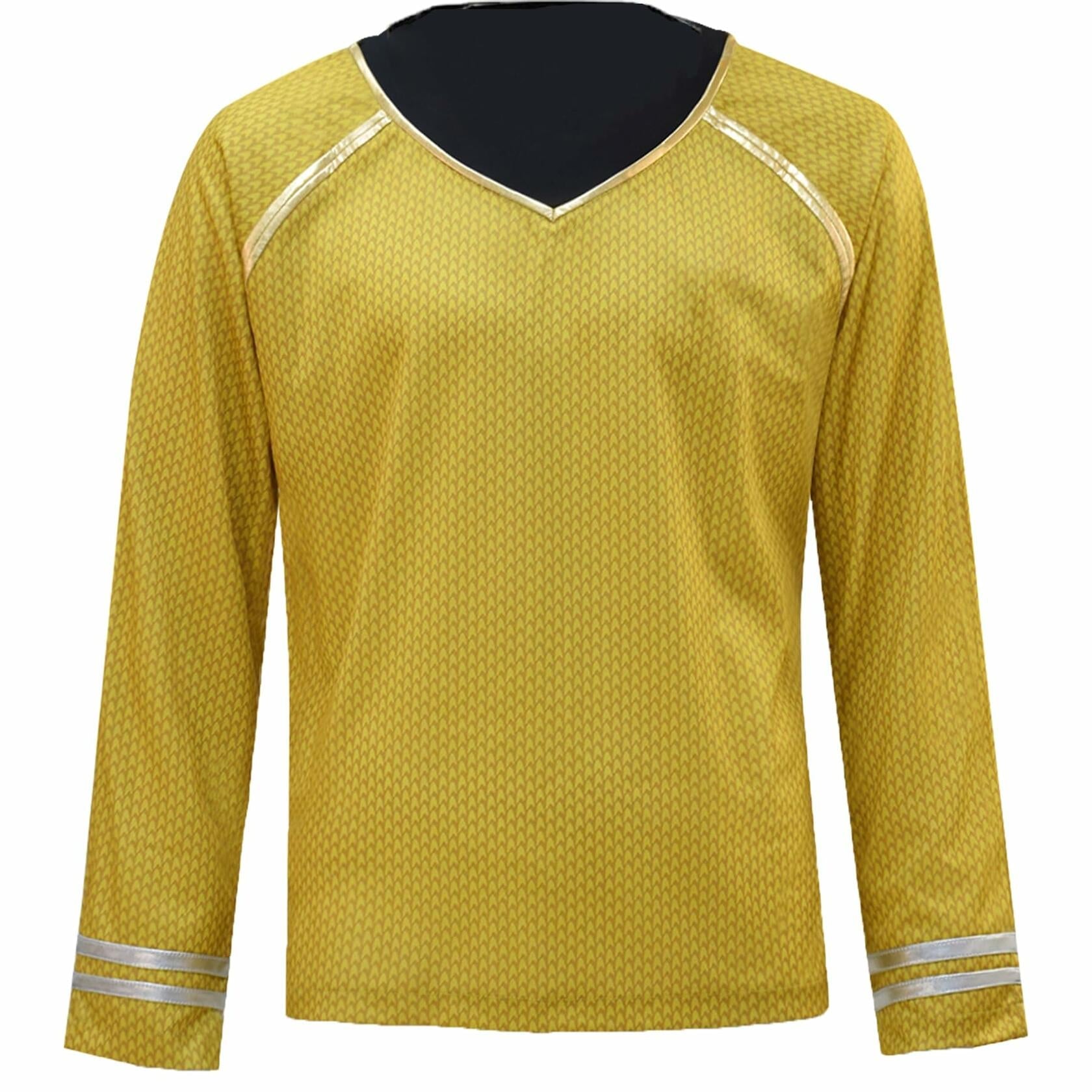 aiweran Captain Kirk Costume Adult Men Yellow T-Shirt(S), Small