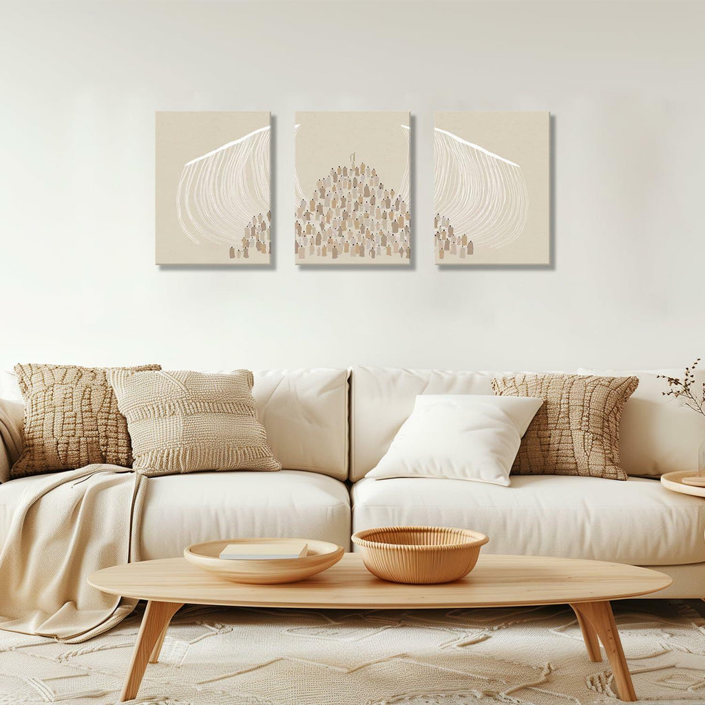 Jesus Christian Wall Art Set of 3 Canvas Prints Framed 12x16