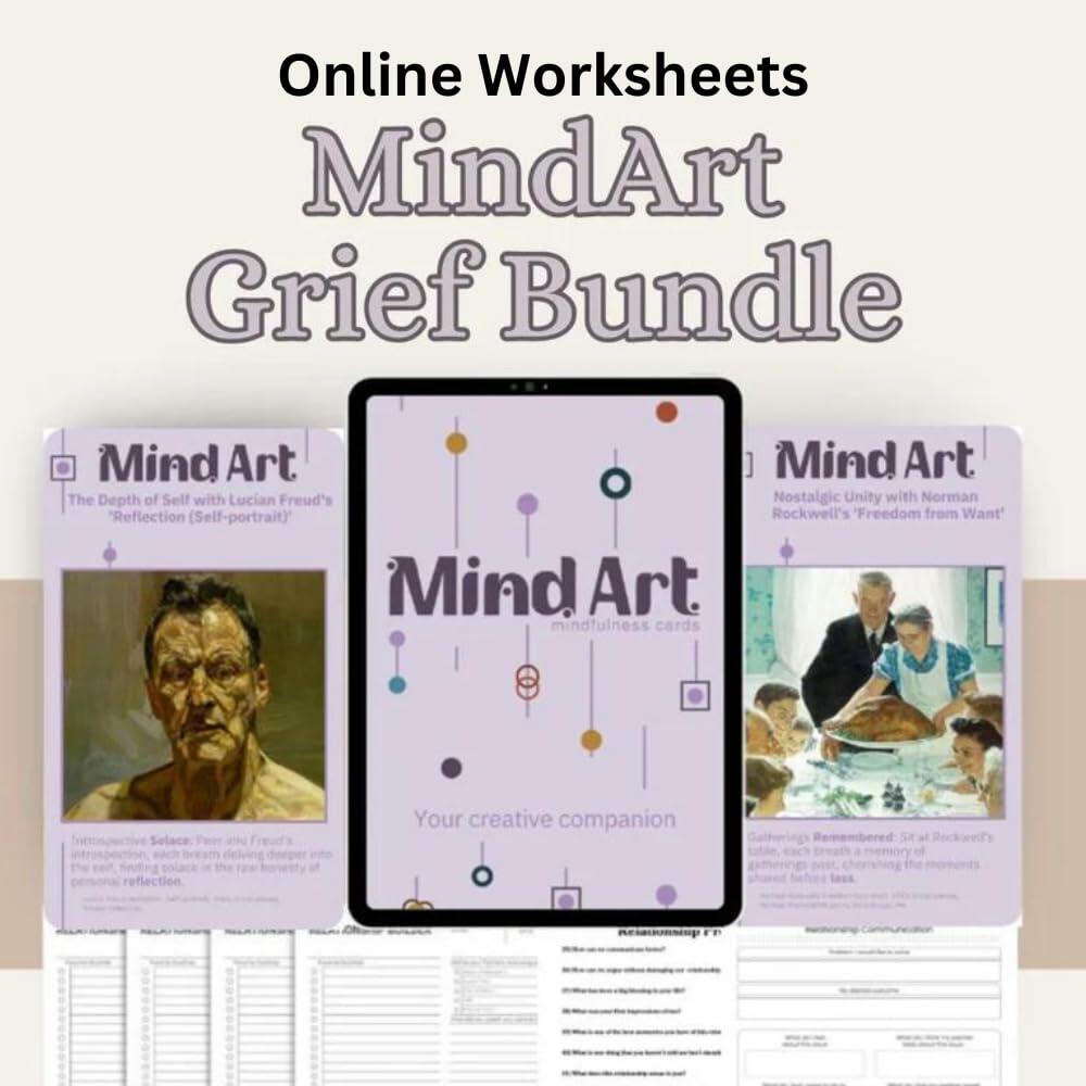 MindArt Grief Flashcards – Art Therapy & Mindfulness for Healing & Support