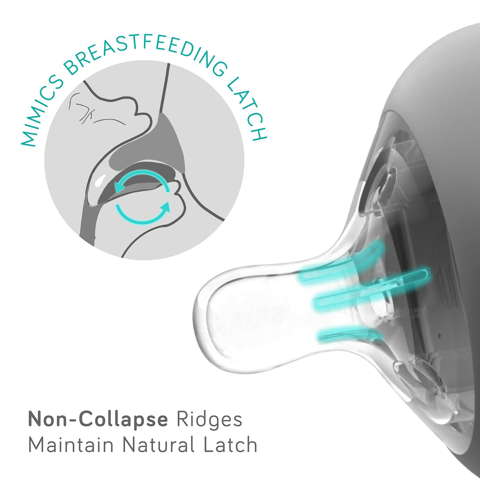 Nanobebe Flexy Silicone Bottles Nipples Triple Vented Twin-Pack - Slow Flow