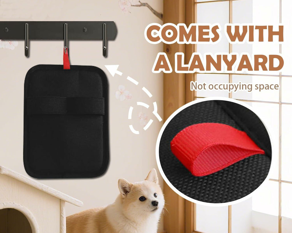 DLIOJHL Pet Hair Removal Gloves Cat & Dog Hair Cleaner Black Red