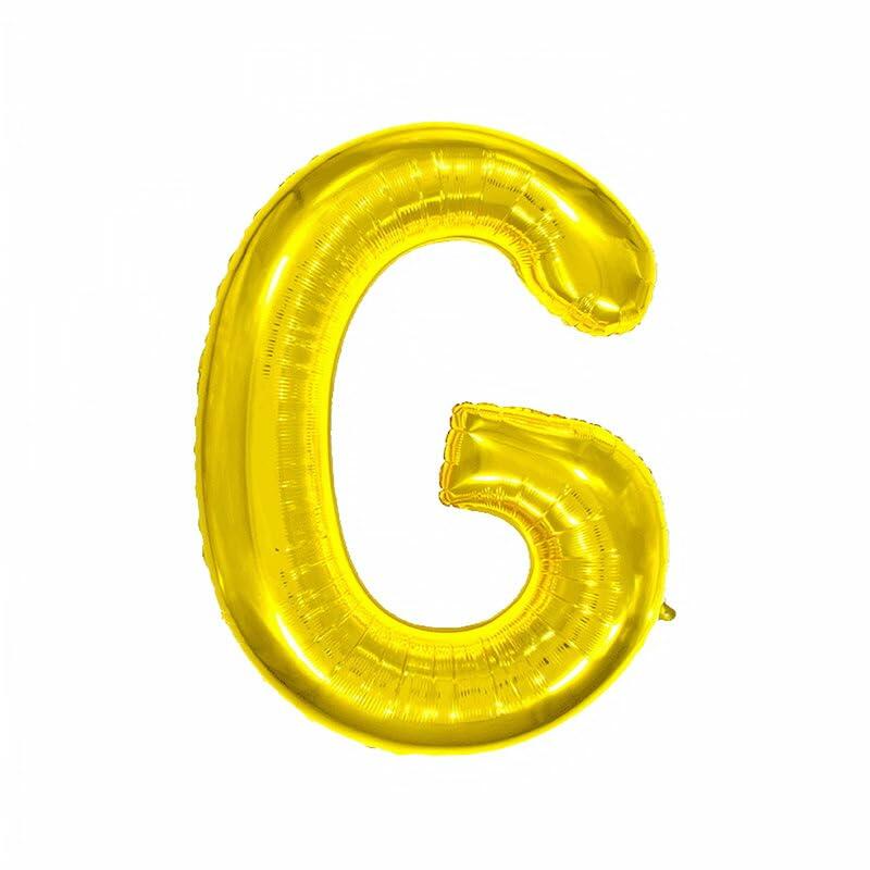 WRWMSLGO Letter Balloons 40in Alphabet A-Z Gold Foil Mylar Party Decor B