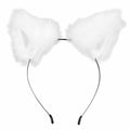 Jinshining White Cat Fox Ears Cosplay Headband with Bells Faux Fur Unisex
