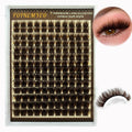 FOINEMYED Brown Lash Clusters 10-20mm 154PCS Fluffy Individual False Lashes