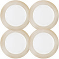 Elegant White Plastic Charger Plates 13" Pack of 4 Durable Dining Decor