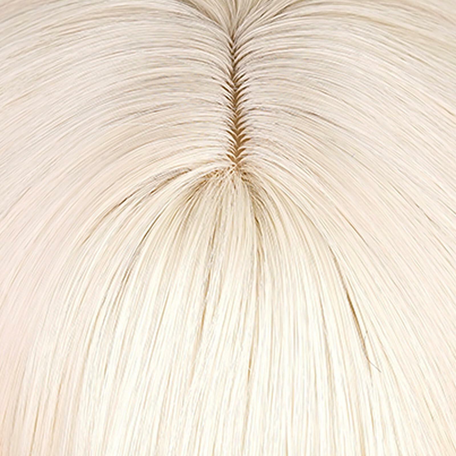 Wiggy Mermaid Black Bride Wig 17.7" Medium Long Straight Black with Bun
