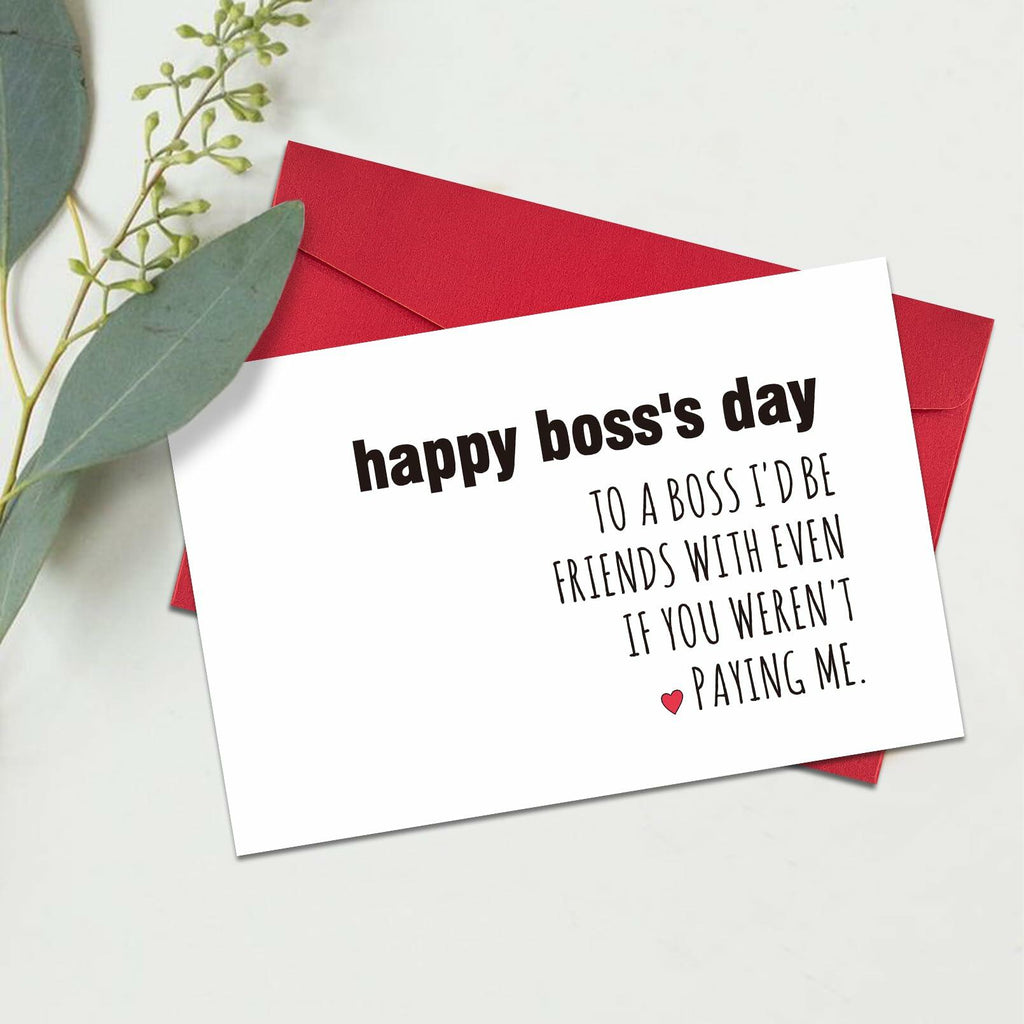 Ogeby Funny Boss’s Day Card for Men & Women | Cute Appreciation Gift