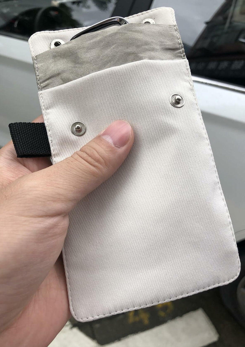 Faraday Bag for Key Fob RFID Signal Blocking Car Key Protector White