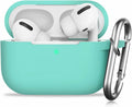 GMUDA Silicone Cover for AirPods Pro 1 & 2 with Keychain Mint Green