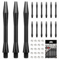 CyeeLife Dart Shafts 15 Pack with O Rings Dart Accessories Black
