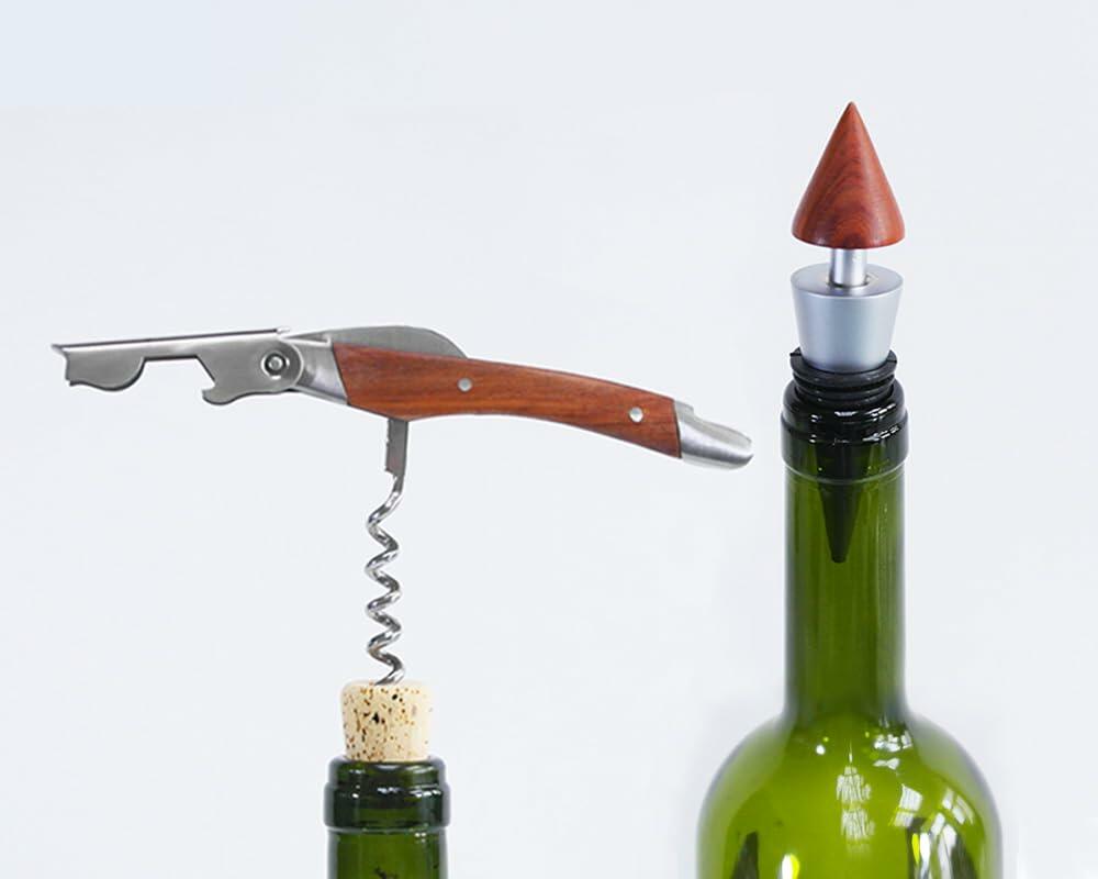 Lutong Professional Wine Opener Corkscrew w/Foil Cutter & Cap Remover Brown