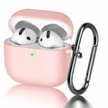 Seltureone AirPods 4 Case Soft Silicone Shockproof Keychain Pink 2024
