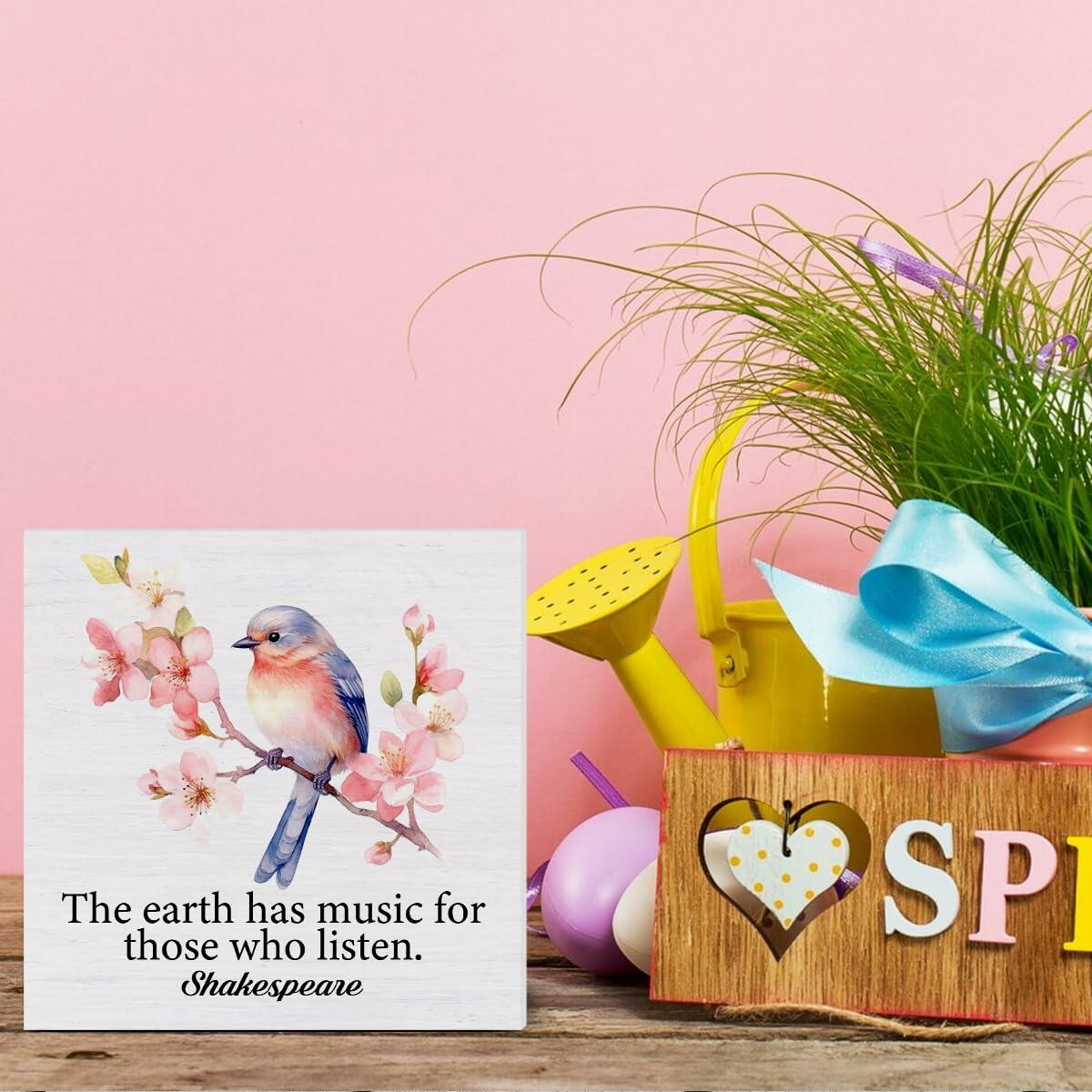 SOFEGY Inspirational Desk Decor Motivational Quote Wood Block Plaque 5x5 Inch