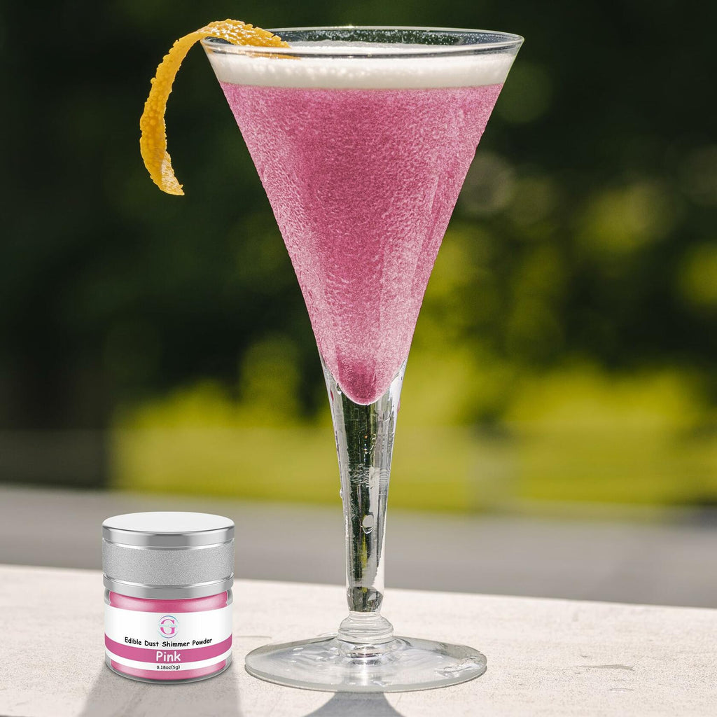 Glitter & Glitz Edible Drink Glitter Luster Dust Baby Pink 5g Cocktail Baking