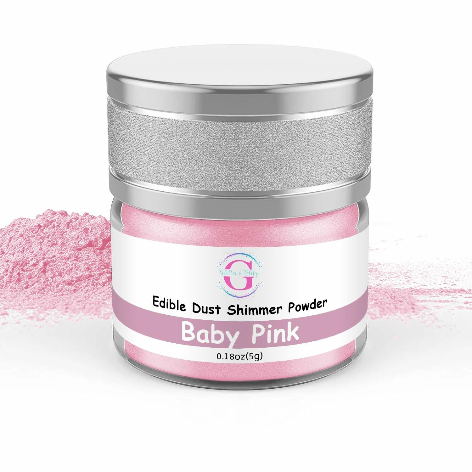 Glitter & Glitz Edible Drink Glitter Luster Dust Baby Pink 5g Cocktail Baking