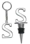 Lutong Letter Gift Set Key Ring Bottle Stopper 2 PCS Silver S